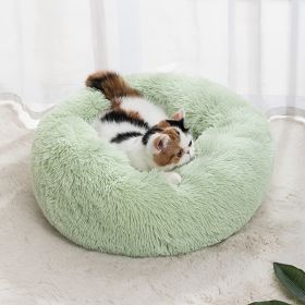 Pet Bed For Dog & Cat; Plush Cat Bed Warm Dog Bed For Indoor Dogs; Plush Dog Bed; Winter Cat Mat (Color: LIGHT GREY, size: 40cm/15.7in)