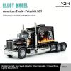 Semi Truck Toys for Boy Heavy Trucks,Metal Diecast Trucks Model Pull Back Cars with Light and Sound,Truck and Trailer Toys for Boys,Toy Trucks for Bo