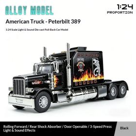 Semi Truck Toys for Boy Heavy Trucks,Metal Diecast Trucks Model Pull Back Cars with Light and Sound,Truck and Trailer Toys for Boys,Toy Trucks for Bo (title: default title)