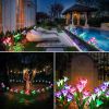 Solar Garden Lights, 4 Pack Solar Star Jellyfish Lights 7 Color Changing Fiber Optic Light Gardening Gifts for Mom Grandma Women, Flower Light for Ou