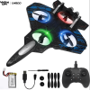 Remote Control Airplane Drone with Battery, Suitable for Boys/adults Aged 8-12, Foam Airplane Toy, Stable Hovering, 360° Flips, LED Lights, Beginner