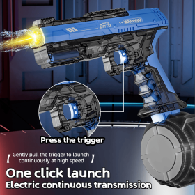 2025 upgraded electric water gun, with C charging function, transparent automatic water spray gun, powerful power, IP67 waterproof, range up to 26 fe (Color: Blue)