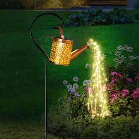 Solar Lanterns Outdoor Waterproof,Metal Watering Can Garden Decor Ornaments,Yard Art Hanging Path Lights,Outside Patio Decorations,Gardening Birthday (Color: Warm Lights-1PCS)