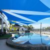 Artpuch Custom Size Sky Blue Sun Shade Sail Triangle Canopy 185 GSM Durable Fabric UV Block Awning for Outdoor Patio Garden Backyard (Customized Avai