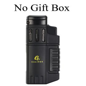 GALINER Butane Gas Lighter Cigar Cigarette Tobacco Lighter 4 Torch Jet Blue Flame Smoking Metal Luxury Cigar Lighter (Color: No Gift Box)