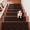 Stair Treads, Stairs Carpet Non Slip 9" x 28", Indoor Stair Runner for Wooden Steps, Anti Slip Carpet Soft Edging Stair Rugs Mats for Kids Elders and