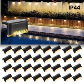 32/16 PCS Decorative Light Solar Energy Waterproof and Dustproof Light Source Sensing Suitable for Shopping Malls Guardrails Decks Stairs Gardens Cou (Color: Warm lights-32PCS)