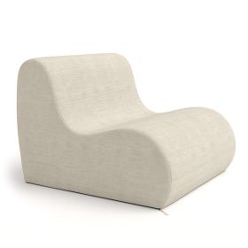 Jaxx Uptown Large Modern Armless Accent Chair (Color: Ivory)