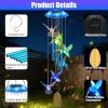 Solar Wind Chime with Aluminum Tubes 7 Color Changing Wind Chime for Outside IP44 Waterproof Outdoor Garden Yard Decor Spring Summer