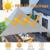 Artpuch Custom Size Sky Blue Sun Shade Sail Triangle Canopy 185 GSM Durable Fabric UV Block Awning for Outdoor Patio Garden Backyard (Customized Avai
