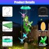 Solar Wind Chime with Aluminum Tubes 7 Color Changing Wind Chime for Outside IP44 Waterproof Outdoor Garden Yard Decor Spring Summer
