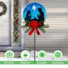Christmas Garden Jesus Scene Decor, Solar Lighted Outdoor Nativity Set with 9 LED Lights, Christmas Decoration for Indoor Outdoor Holiday Party Garde