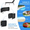 4 Position Folding Lounge Chaise with Adjustable Backrest and Footrest