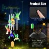 1Pc/2Pcs Options -- Solar Hummingbird Wind Chime with Aluminum Tubes 7 Color Changing Wind Chime for Outside IPX4 Waterproof Outdoor Garden Yard Deco