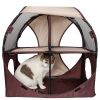 Pet Life Kitty-Play Obstacle Travel Collapsible Soft Folding Pet Cat House