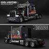 Semi Truck Toys for Boy Heavy Trucks,Metal Diecast Trucks Model Pull Back Cars with Light and Sound,Truck and Trailer Toys for Boys,Toy Trucks for Bo