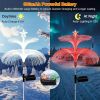 Solar Garden Lights, 4 Pack Solar Star Jellyfish Lights 7 Color Changing Fiber Optic Light Gardening Gifts for Mom Grandma Women, Flower Light for Ou