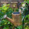 Solar Lanterns Outdoor Waterproof,Metal Watering Can Garden Decor Ornaments,Yard Art Hanging Path Lights,Outside Patio Decorations,Gardening Birthday