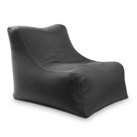 Jaxx Ponce Outdoor Bean Bag Chair  Weather Resistant Patio and Poolside Lounge Seating (Color: Charcoal Sunbrella)