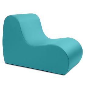 Jaxx Midtown Large Classroom Soft Foam Chair  Premium Vinyl Cover (Color: Turquoise)
