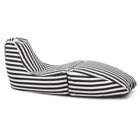 Jaxx Prado Outdoor Chaise Lounge (Color: Black & White Stripe)