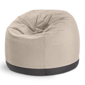 Jaxx Palmetto Large Round Outdoor Bean Bag Club Chair (Color: Flax)