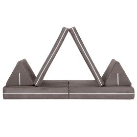 Jaxx Zipline Playscape Imaginative Furniture Playset for Creative Kids Original Set (Color: Charcoal)