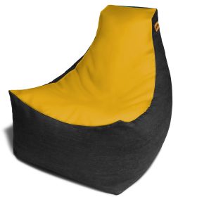 Jaxx Pixel Gamer Chair  Game Room / Home Theater Bean Bag Chair (Color: Yellow)
