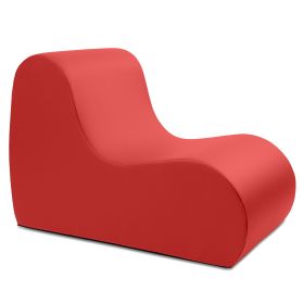 Jaxx Midtown Large Classroom Soft Foam Chair  Premium Vinyl Cover (Color: Red)