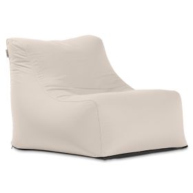 Jaxx Ponce Outdoor Bean Bag Chair  Weather Resistant Patio and Poolside Lounge Seating (Color: Pearl)
