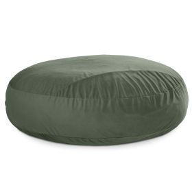 Jaxx 7 Foot Cocoon 2 in 1 Convertible Bean Bag Bed & Large Bean Bag Chair for Adults (Color: Lush Velvet Green)