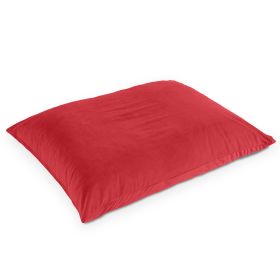 Jaxx Pillow Saxx 5.5 Foot Décor Bean Bag Giant Floor Pillow Lounge (Color: Lush Velvet Merlot)