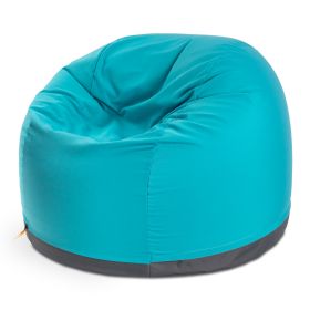 Jaxx Palmetto Large Round Outdoor Bean Bag Club Chair (Color: Light Blue)