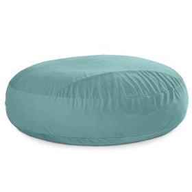 Jaxx 7 Foot Cocoon 2 in 1 Convertible Bean Bag Bed & Large Bean Bag Chair for Adults (Color: Lush Velvet Turquoise)
