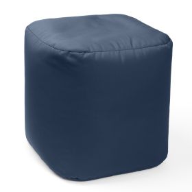 Jaxx Luckie Outdoor Patio Bean Bag Ottoman (Color: Navy)