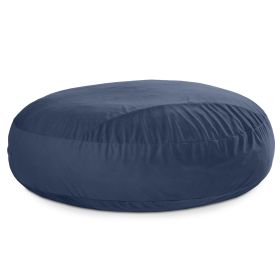 Jaxx 7 Foot Cocoon 2 in 1 Convertible Bean Bag Bed & Large Bean Bag Chair for Adults (Color: Lush Velvet Navy Blue)