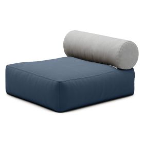 Jaxx Tybee Large Outdoor Lounge w/ Bolster and Ottoman (Color: Navy)