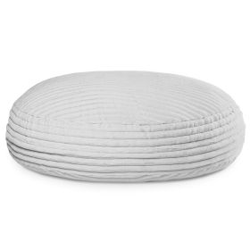 Jaxx Cocoon Bean Bag Bed for Adults 2 in 1 Giant Bean Bag Sleeper and Convertible Lounger  Made in the USA  7 Foot (Color: Mondo Fur Grey)