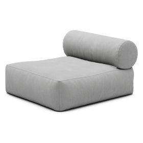 Jaxx Tybee Large Outdoor Lounge w/ Bolster and Ottoman (Color: Sunbrella Granite)