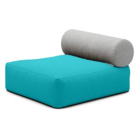 Jaxx Tybee Large Outdoor Lounge w/ Bolster and Ottoman (Color: Sunbrella Cancun)
