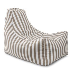 Jaxx Juniper Jr Outdoor Kids Bean Bag Chair / Childrens Garden Chair (Color: Taupe Stripes)