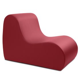 Jaxx Midtown Large Classroom Soft Foam Chair  Premium Vinyl Cover (Color: Claret Dark Red)