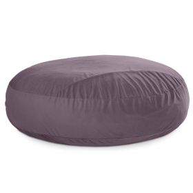 Jaxx 7 Foot Cocoon 2 in 1 Convertible Bean Bag Bed & Large Bean Bag Chair for Adults (Color: Lush Velvet Purple)
