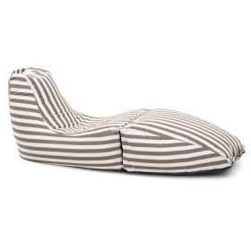 Jaxx Prado Outdoor Chaise Lounge (Color: Taupe Stripes)